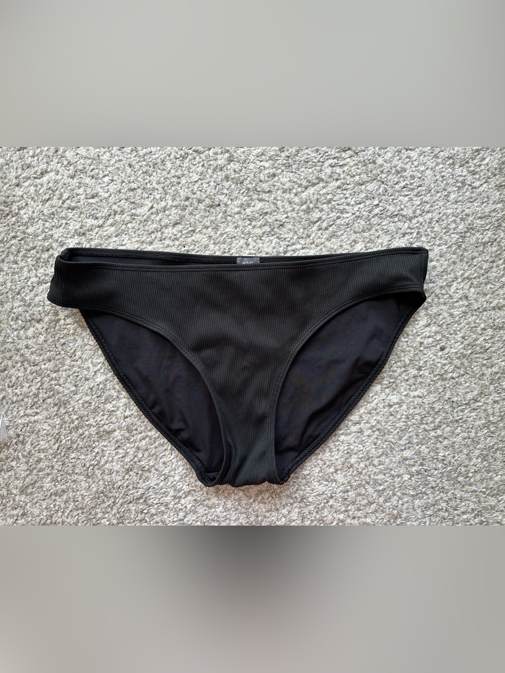 Women’s Aerie Black Ribbed Swim Bottoms